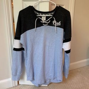 PINK Oversized Light Blue Sweatshirt XS